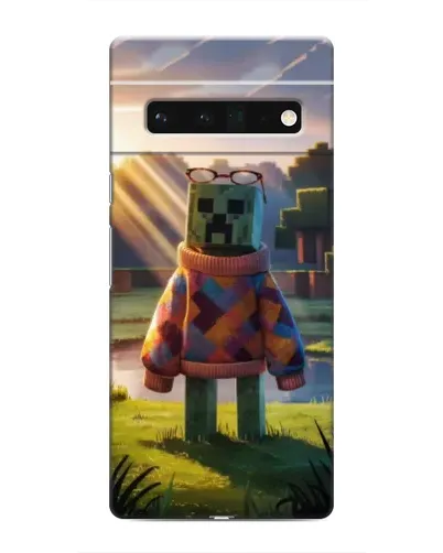 Чехол для Google Pixel 6 Pro с картинкой «Крипер в свитере»