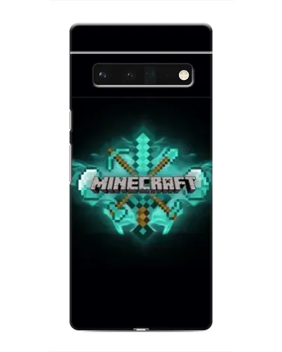 Чехол для Google Pixel 6 Pro с картинкой «Minecraft Diamond лого»