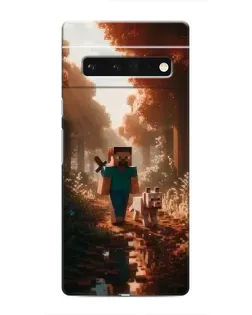 Чехол для Google Pixel 6 Pro с картинкой «Стив в лесу»