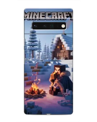 Чехол для Google Pixel 6 Pro с картинкой «Зимний Minecraft»