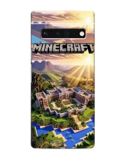 Чехол для Google Pixel 6 Pro с картинкой «Minecraft панорама»