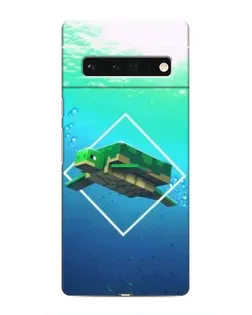 Чехол для Google Pixel 6 Pro с картинкой «Черепаха Minecraft»