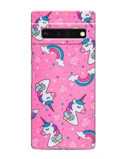 Чохол для Google Pixel 6 Pro з картинкою «Unicorn паттерн рожевий»