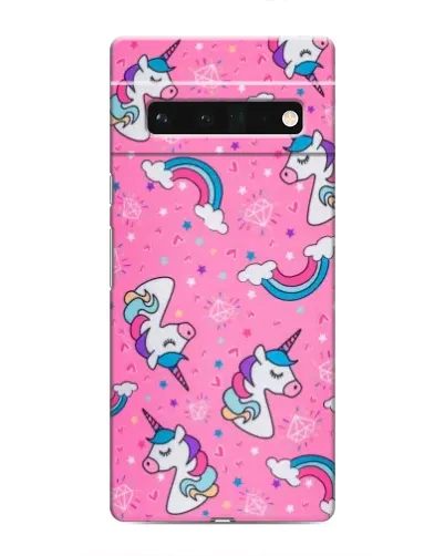 Чохол для Google Pixel 6 Pro з картинкою «Unicorn паттерн рожевий»