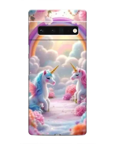 Чохол для Google Pixel 6 Pro з картинкою «Веселка і єдинороги»