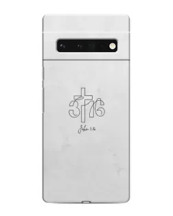 Чехол для Google Pixel 6 Pro с картинкой «Иоанна 3:16 Крест»