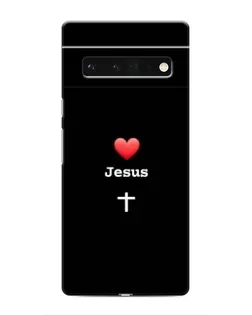 Чехол для Google Pixel 6 Pro с картинкой «Сердце - Jesus»
