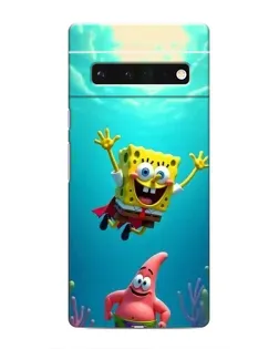 Чехол для Google Pixel 6 Pro с картинкой «Спанч Боб под водой»