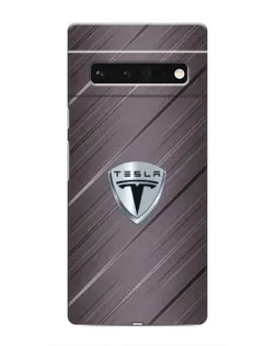 Чохол для Google Pixel 6 Pro з картинкою «Металева текстура Tesla»
