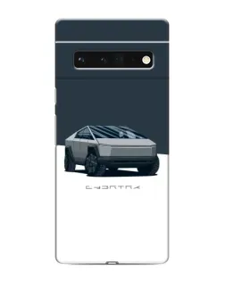Чохол для Google Pixel 6 Pro з картинкою «Сріблястий Cybertruck Tesla»
