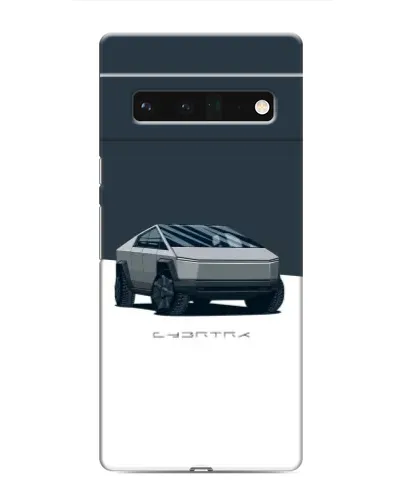 Чохол для Google Pixel 6 Pro з картинкою «Сріблястий Cybertruck Tesla»