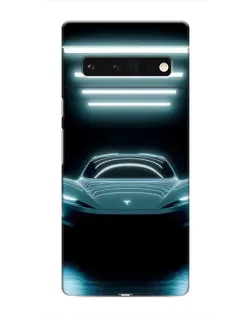 Чохол для Google Pixel 6 Pro з картинкою «Tesla в неоні»