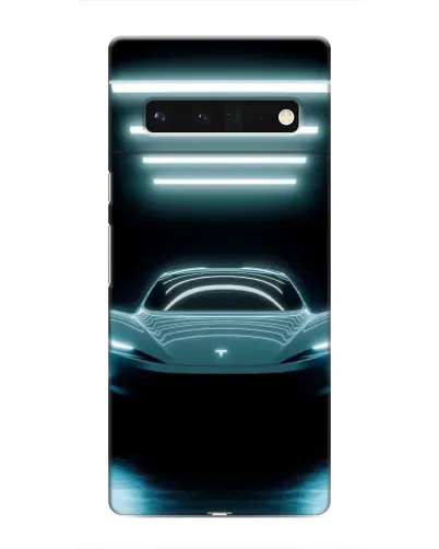 Чохол для Google Pixel 6 Pro з картинкою «Tesla в неоні»