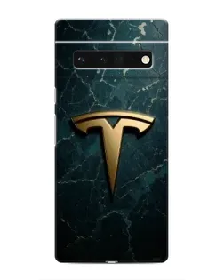 Чохол для Google Pixel 6 Pro з картинкою «Мармурова Tesla Gold»