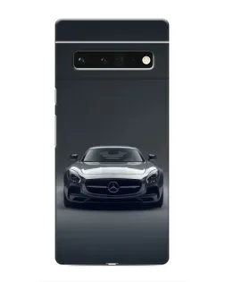 Чехол для Google Pixel 6 Pro с картинкой «Mercedes на черном»