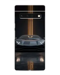 Чохол для Google Pixel 6 Pro з картинкою «Lamborghini золоті лінії»