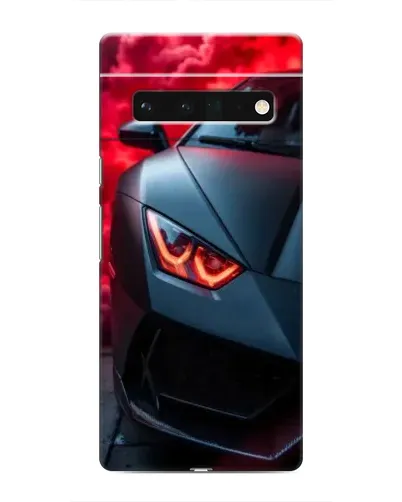 Чохол для Google Pixel 6 Pro з картинкою «Lamborghini червоне сяйво»