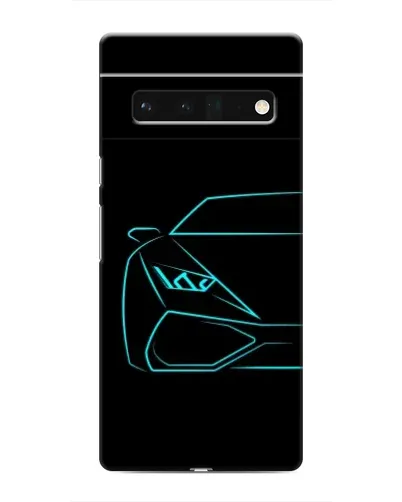 Чохол для Google Pixel 6 Pro з картинкою «Блакитний силует Lamborghini»