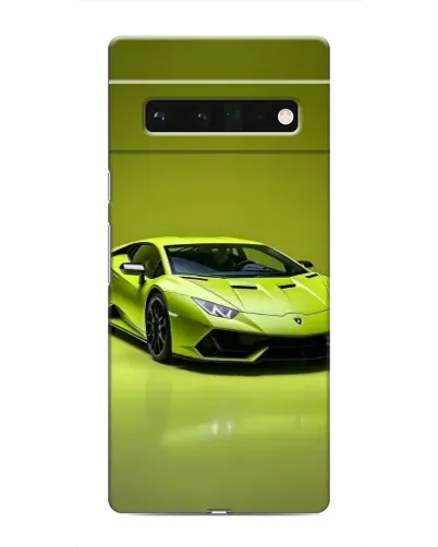 Чохол для Google Pixel 6 Pro з картинкою «Салатовий Lamborghini Huracan»