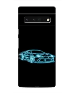 Чохол для Google Pixel 6 Pro з картинкою «Неоновий контур Lamborghini»