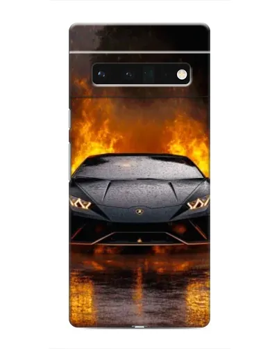 Чохол для Google Pixel 6 Pro з картинкою «Lamborghini у вогні»