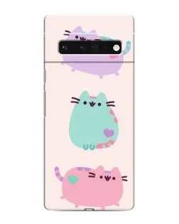 Чохол для Google Pixel 6 Pro з картинкою «Pusheen тріо»