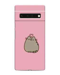Чохол для Google Pixel 6 Pro з картинкою «Pusheen серце»