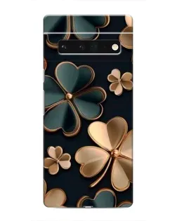 Чехол для Google Pixel 6 Pro с картинкой «Клевер в золоте»