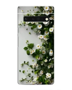 Чехол для Google Pixel 6 Pro с картинкой «Ветка мелких белых цветов»