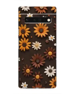 Чехол для Google Pixel 6 Pro с картинкой «Узор из маленьких подсолнухов»