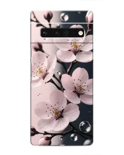 Чехол для Google Pixel 6 Pro с картинкой «Нежная сакура и капли»