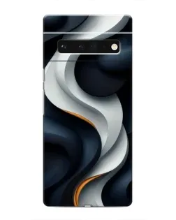 Чохол для Google Pixel 6 Pro з картинкою «Об'ємні чорно-білі стрічки»