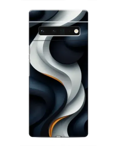 Чохол для Google Pixel 6 Pro з картинкою «Об'ємні чорно-білі стрічки»