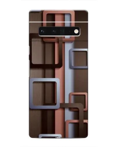 Чохол для Google Pixel 6 Pro з картинкою «Коричневі об'ємні квадрати»