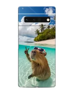 Чохол для Google Pixel 6 Pro з картинкою «Капібара на морі»