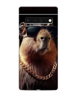 Чохол для Google Pixel 6 Pro з картинкою «Капібара золотий ланцюг»