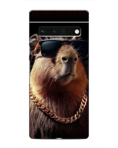 Чохол для Google Pixel 6 Pro з картинкою «Капібара золотий ланцюг»
