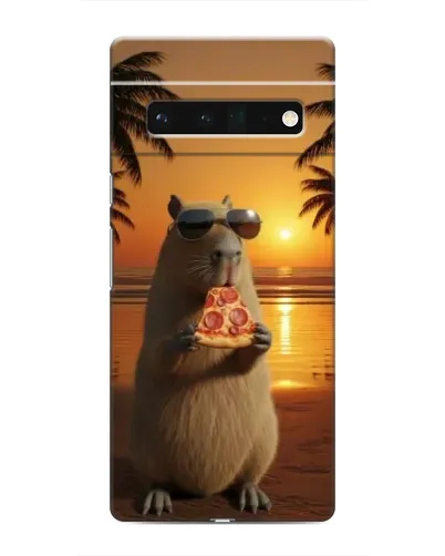 Чохол для Google Pixel 6 Pro з картинкою «Капібара з піцою»