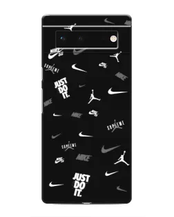 Чохол для Google Pixel 6 з картинкою «Nike Black Pattern»
