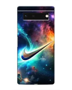 Чохол для Google Pixel 6 з картинкою «Космічний Nike Swoosh»