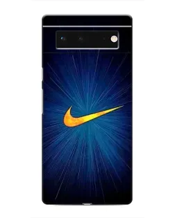 Чехол для Google Pixel 6 с картинкой «Синий пульс Nike»