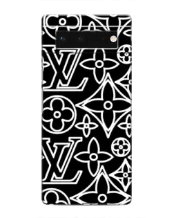 Чохол для Google Pixel 6 з картинкою «Чорно-білий візерунок LV»