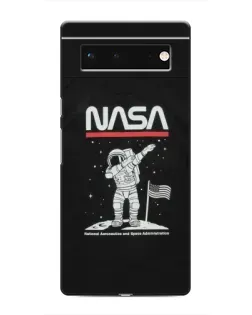 Чохол для Google Pixel 6 з картинкою «NASA — крокуємо по Місяцю»