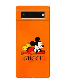 Чохол для Google Pixel 6 з картинкою «Міккі Маус Gucci — помаранч»