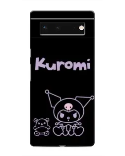 Чохол для Google Pixel 6 з картинкою «Kuromi — чорний мінімалізм»
