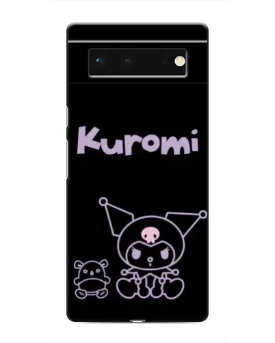 Чохол для Google Pixel 6 з картинкою «Kuromi — чорний мінімалізм»