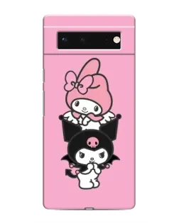 Чохол для Google Pixel 6 з картинкою «Тріо My Melody та Kuromi»