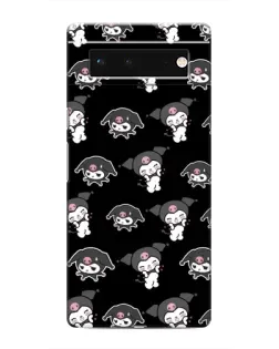 Чохол для Google Pixel 6 з картинкою «Чорний паттерн Kuromi»