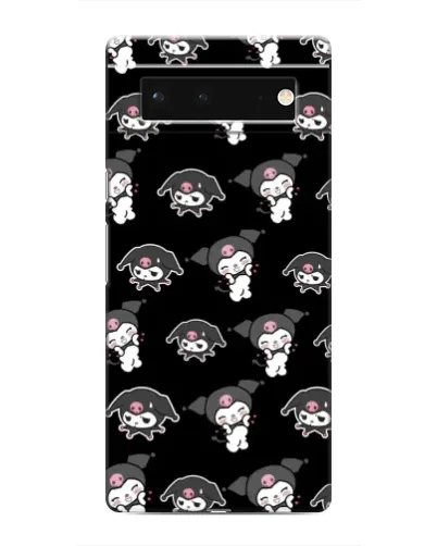 Чохол для Google Pixel 6 з картинкою «Чорний паттерн Kuromi»
