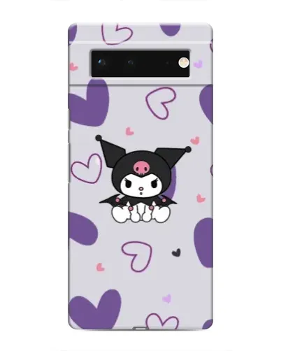 Чохол для Google Pixel 6 з картинкою «Kuromi та лавандові серця»